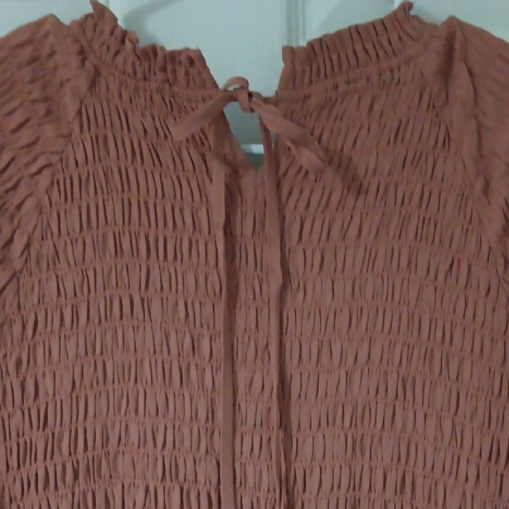 Polagram Smocked Maxi Dress in Terracotta - Picture 4 of 6